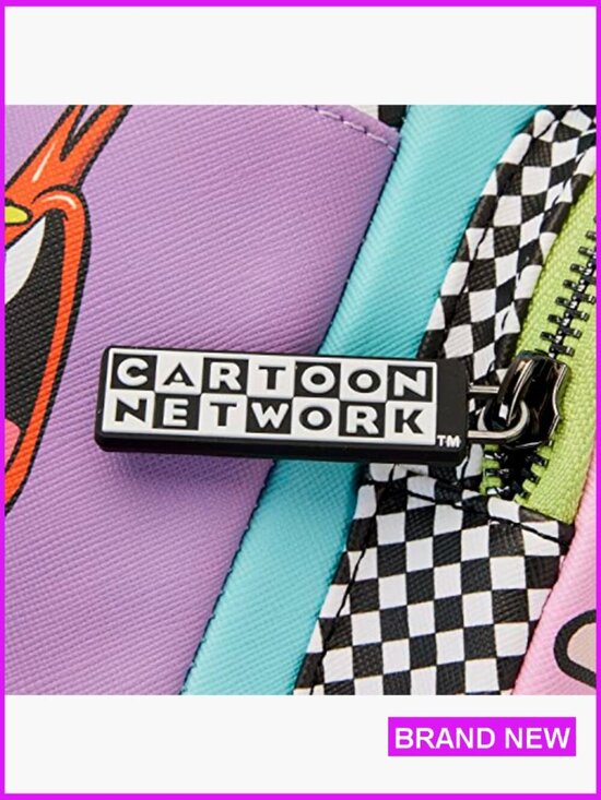 Retro Cartoon Mini Backpack Vegan Leather Adjustable Straps Y2K Trendy Daypack
